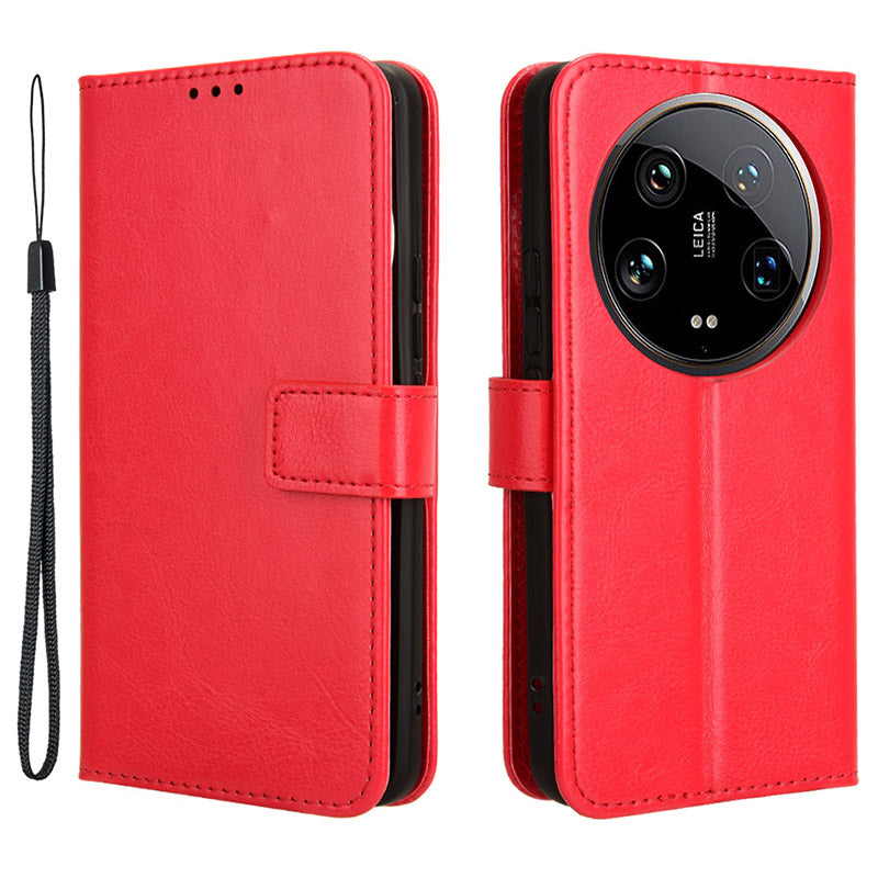 For Xiaomi 14 Ultra Leather Cover Wallet Crazy Horse Texture Shockproof Phone Case For Xiaomi 14 Ultra Leather Cover Wallet Crazy Horse Texture Shockproof Phone Case